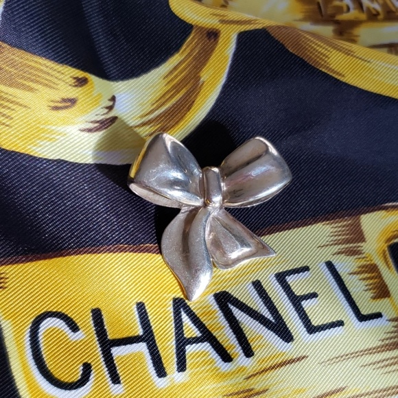 Vintage .925 Sterling Brooch Jewelry - Sterling Vintage Bow Brooch